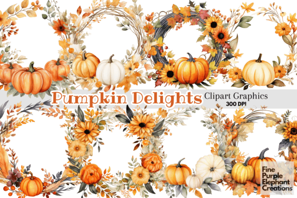Download Fall Pumpkin Wreath Clipart Halloween - Wreath Collection