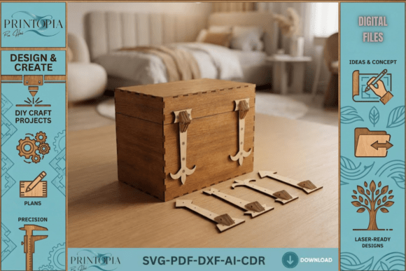 Download Wooden Hinges &amp; Box Laser Cut Templates - Cut templates Collection