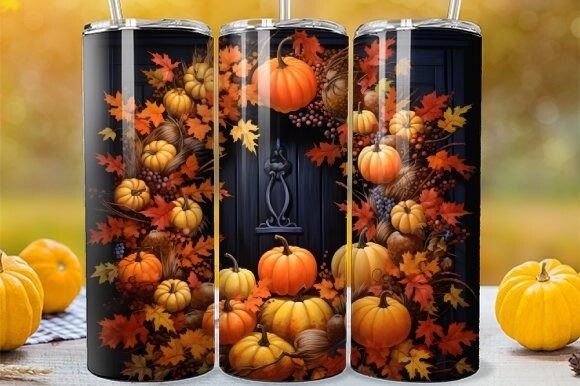Download Pumpkin Wreath Tumbler - Wreath Collection