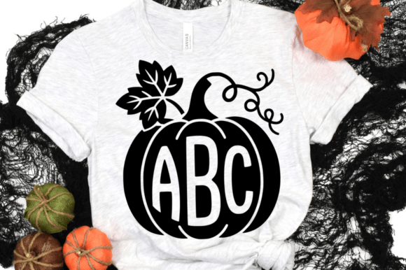 Download Autumn Pumpkin Wreath Monogram SVG - Wreath Collection
