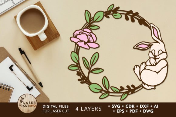 Download EASTER WREATH Multilayer Decor,Cut File - Wreath Collection