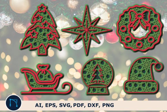 Download Christmas Laser Cut Templates SVG Bundle - Cut templates Collection