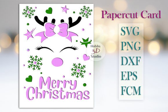 Download Christmas Card SVG Paper Cut Templates - Cut templates Collection