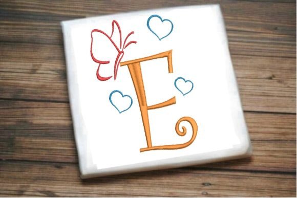 Download E Letter Love Butterfly Monogram - Love Collection