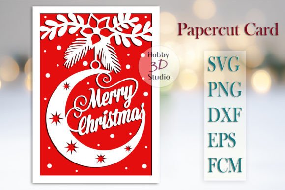 Download Merry Christmas Card Paper Cut Templates - Cut templates Collection