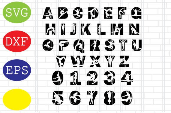 Download Gymnastics Alphabet, Gymnast Letters Svg - Gymnast letters svg Collection