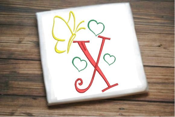 Download X Letter Love Butterfly Monogram - Love Collection